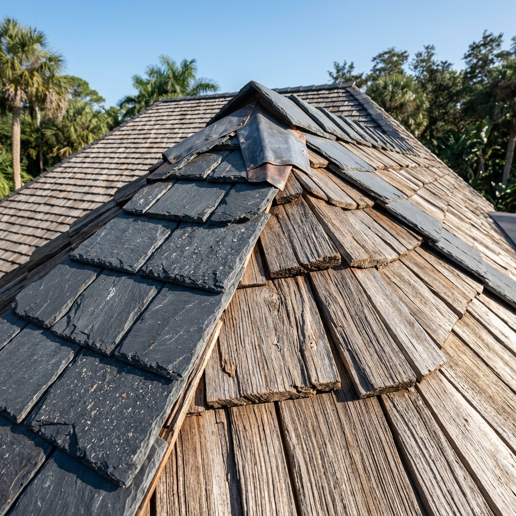 Cedar Shake and Slate Roof Repair in West Palm Beach, FL